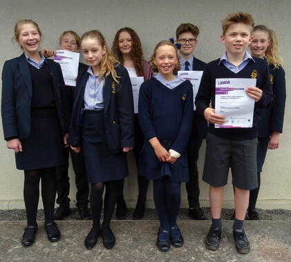 Junior Sidcot School pupils with LAMDA results